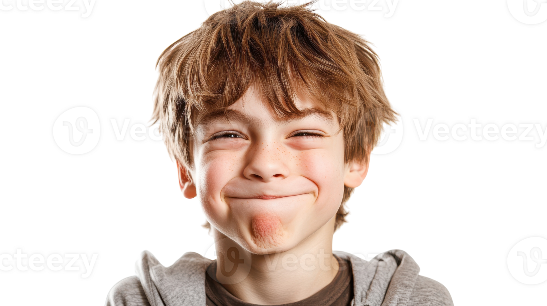 A boy with a funny face and a smile png