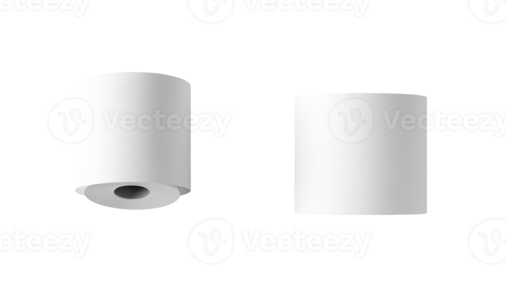 Two rolls of toilet paper on a black background png