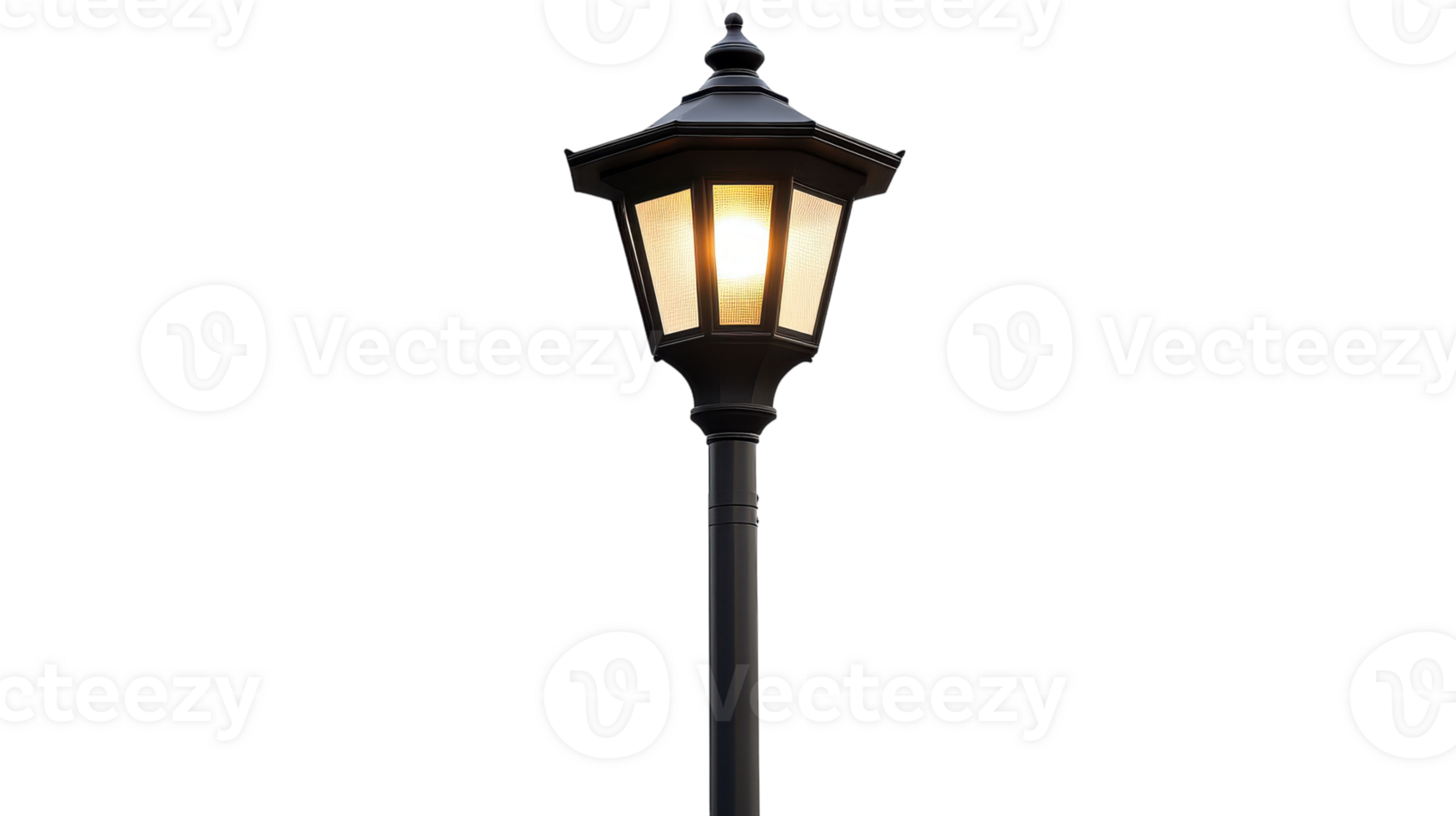 A street light is shown against a black background png