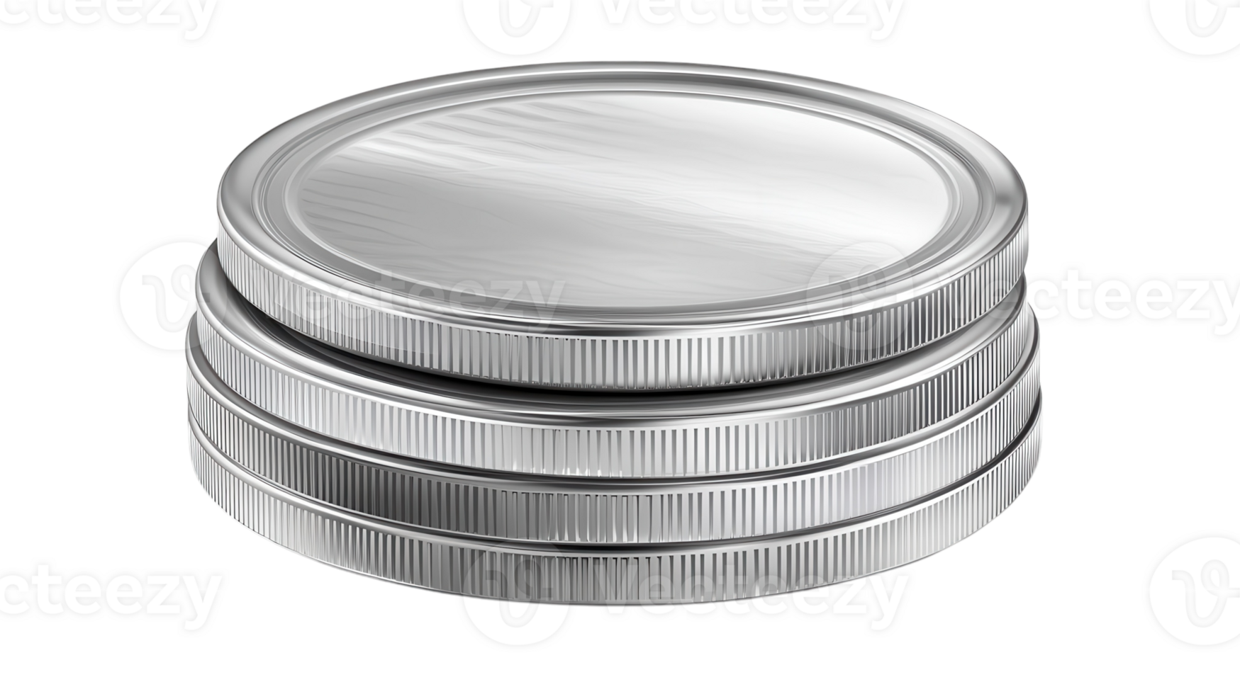 A stack of silver cans on a black background png