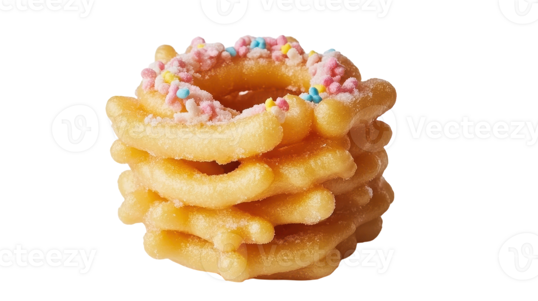 A stack of donuts with sprinkles on top png