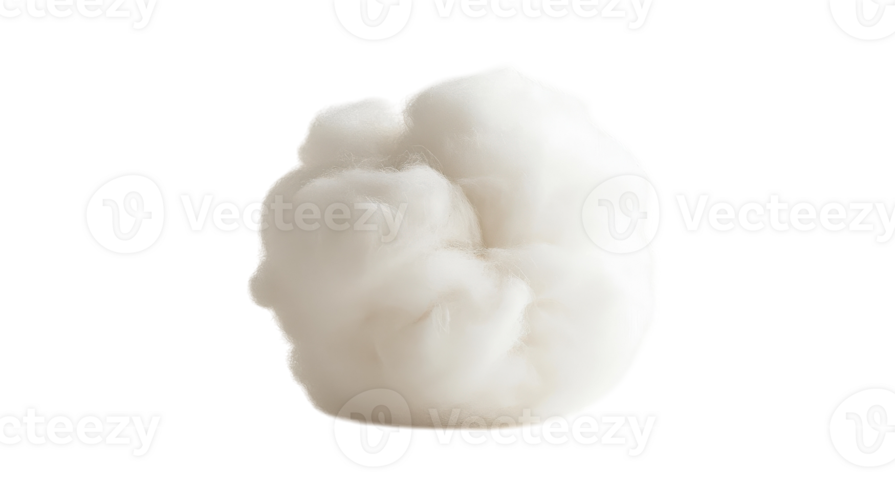 Fluffy Cotton Ball Isolated on a White Background Perfect for Textures and Backgrounds in Design Projects. png