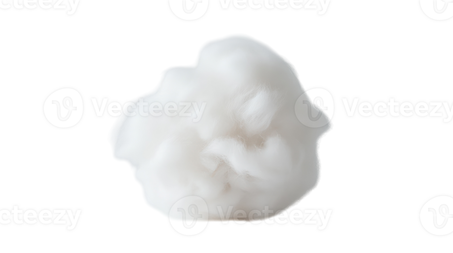 A Fluffy Cotton Ball on a White Background for Creative Projects, Textiles or Nature-themed Designs to Enhance Visual Appeal. png