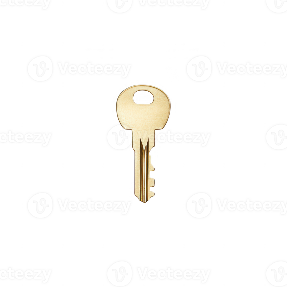 A close-up of a golden key symbolizing access and security in business. png
