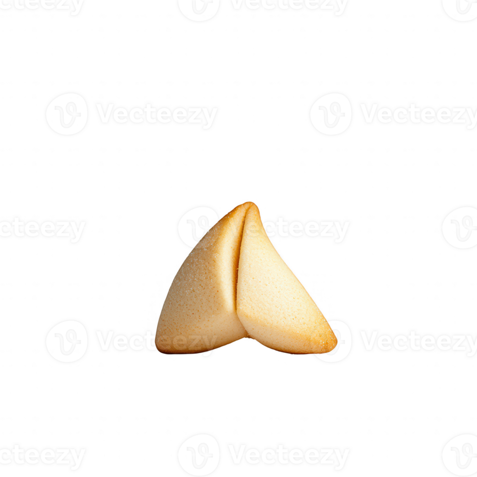 A delicious fortune cookie showcasing its unique shape and golden color. png