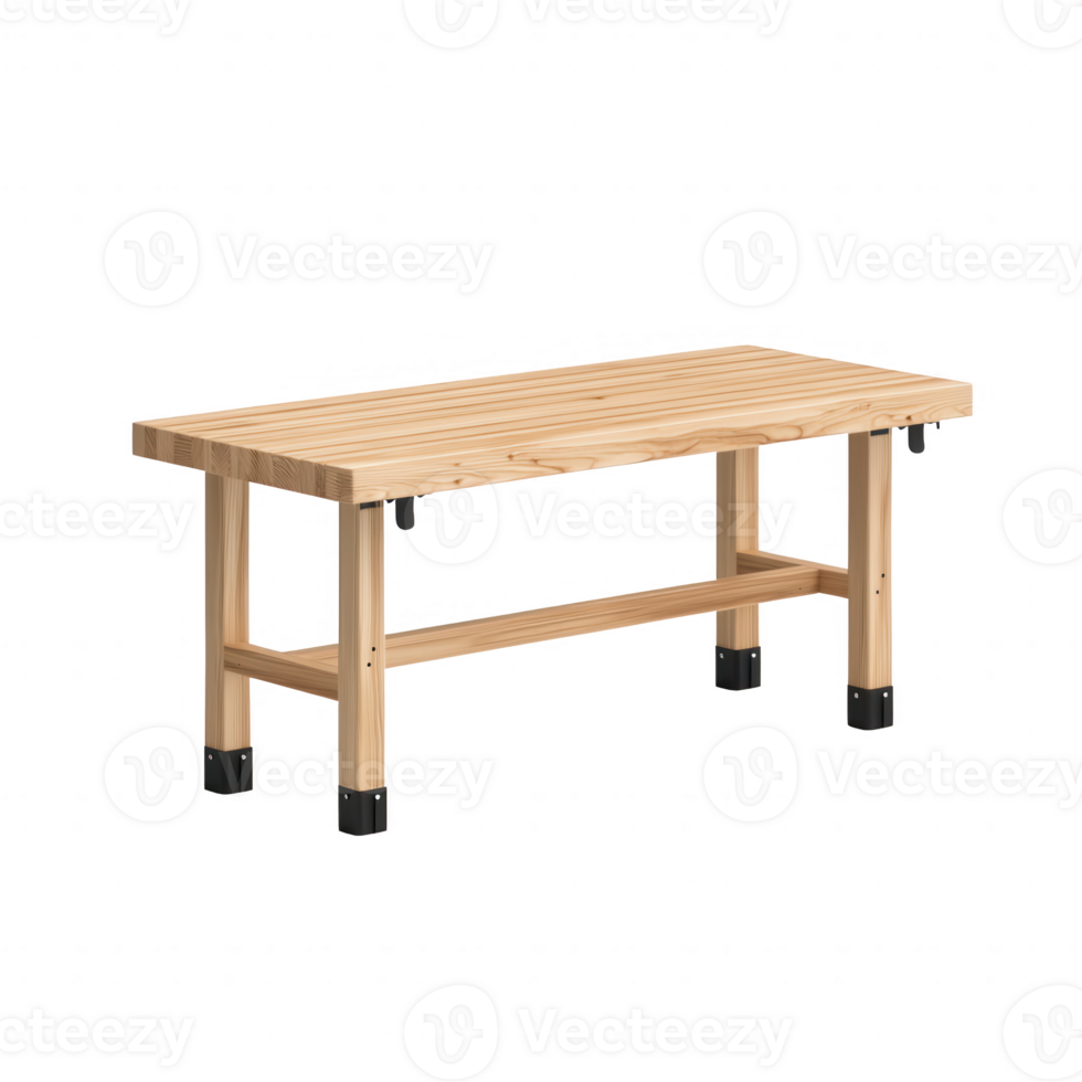 A minimalist wooden table, perfect for crafting and leisure activities. png