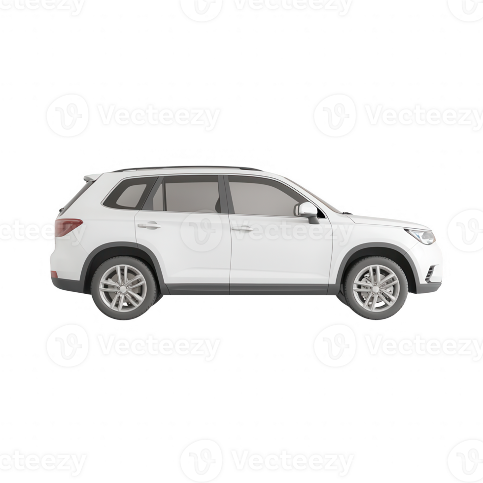 A sleek white SUV parked, showcasing modern design and clean lines. png