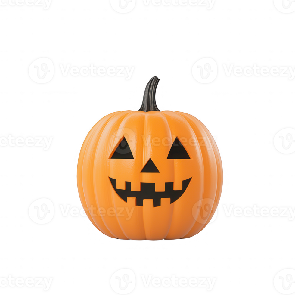 Cheerful Halloween pumpkin with a smiling face, perfect for festive celebrations. png