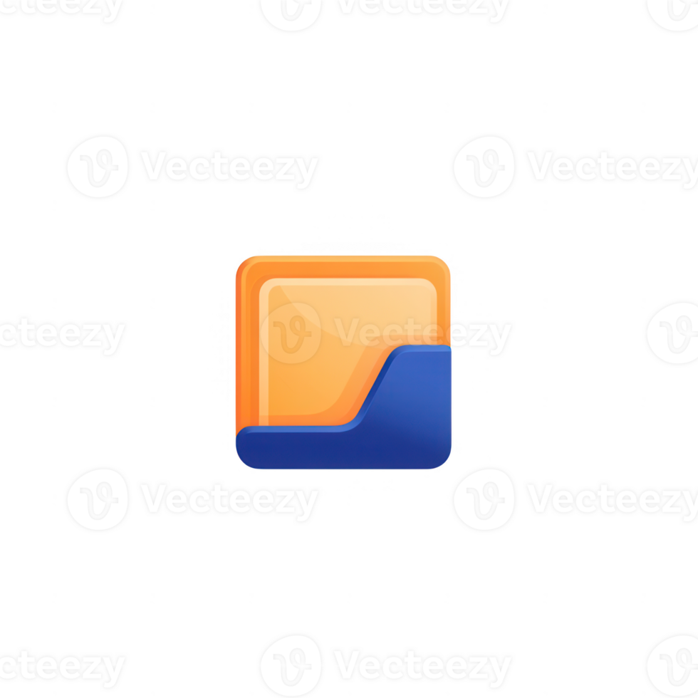 Modern digital icon representing file management and organization. png