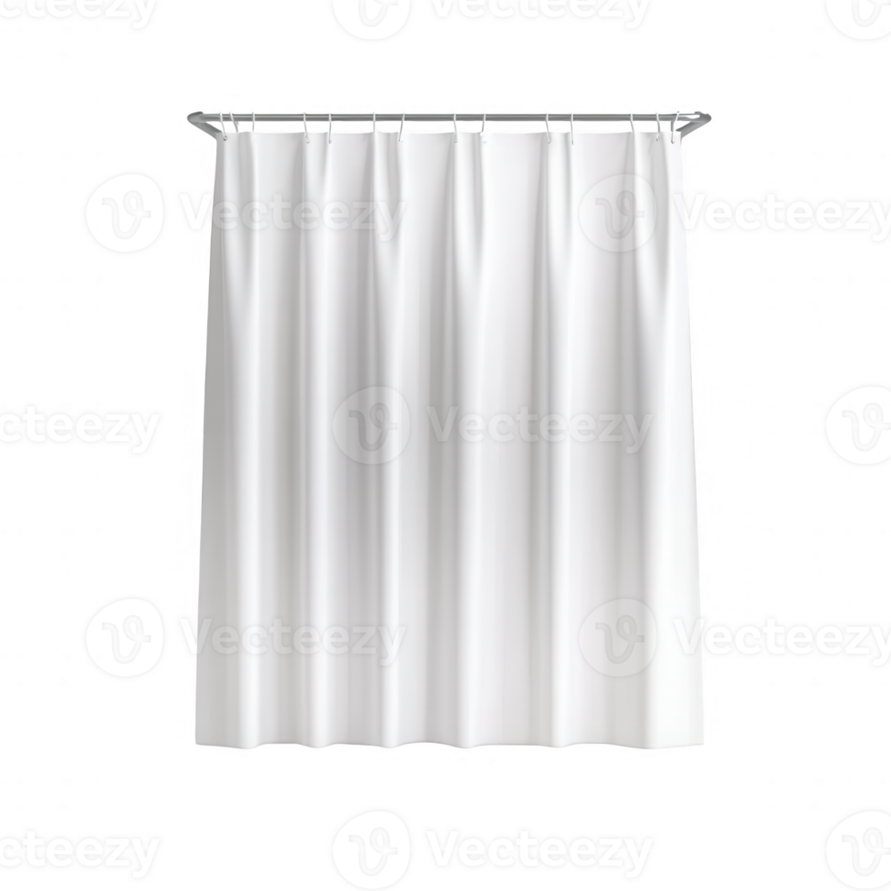 Elegant white curtain creating a serene and bright indoor atmosphere. png