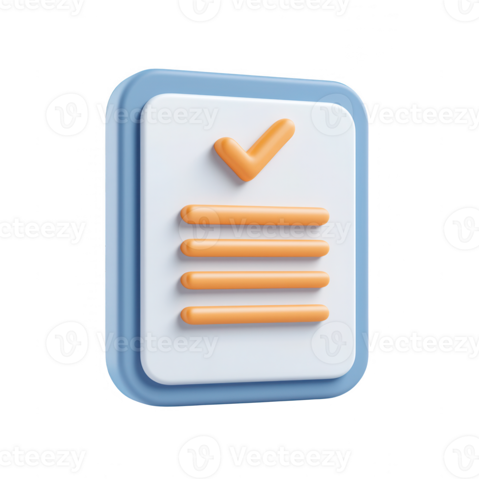Modern checklist icon representing task management and organization. png