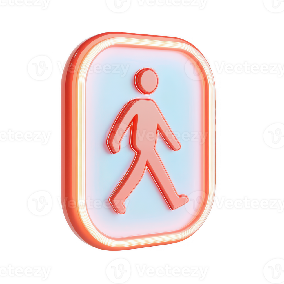 Stylish pedestrian icon for urban signage and modern lifestyle representations. png