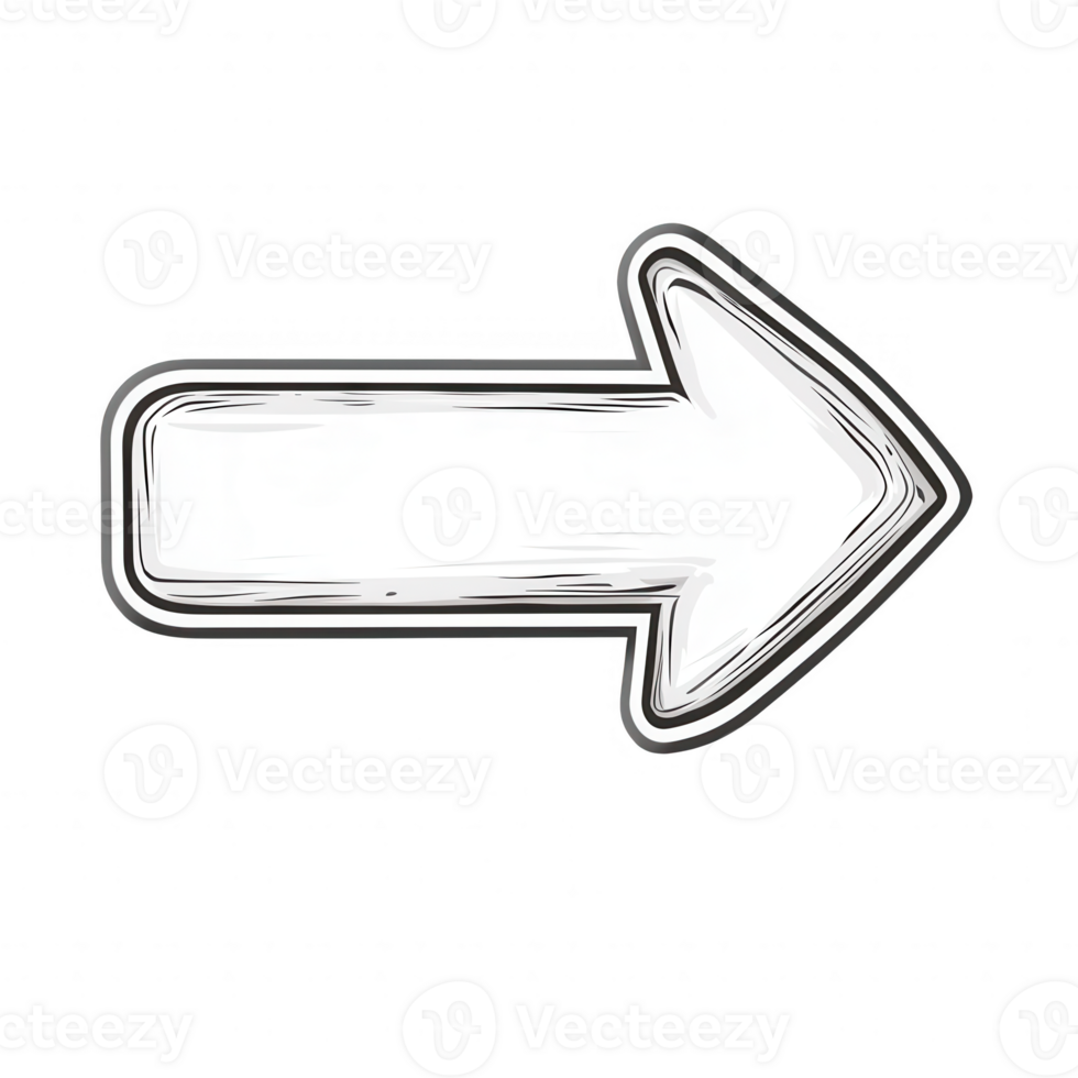 Stylish right arrow design perfect for guiding attention in graphic projects. png