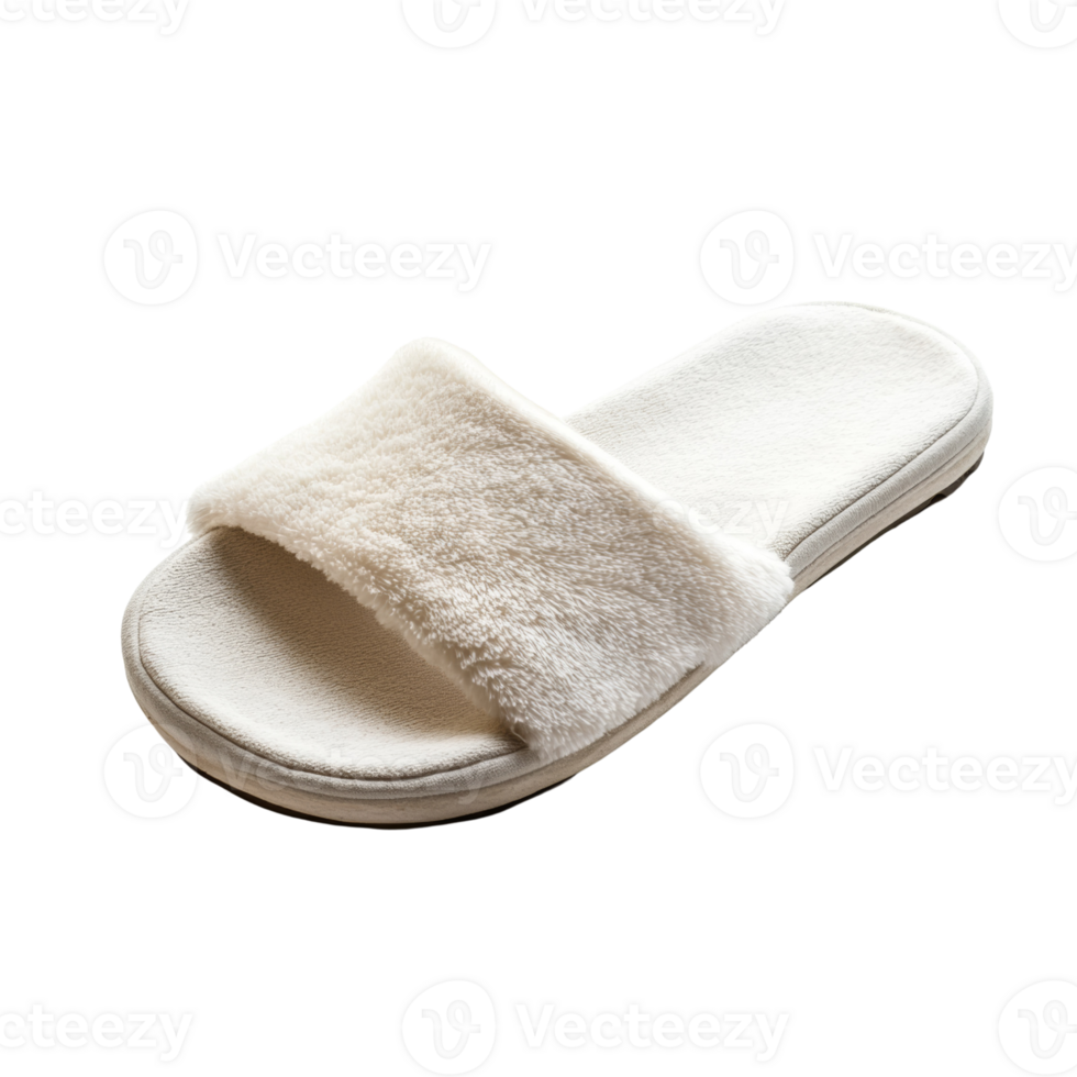 Soft Fluffy White Bedroom Slippers Comfortable Footwear png