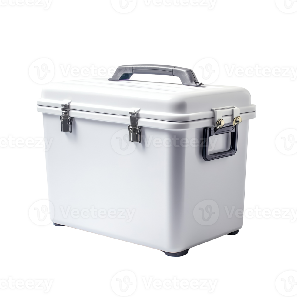 A White Plastic Storage Container With A Handle png