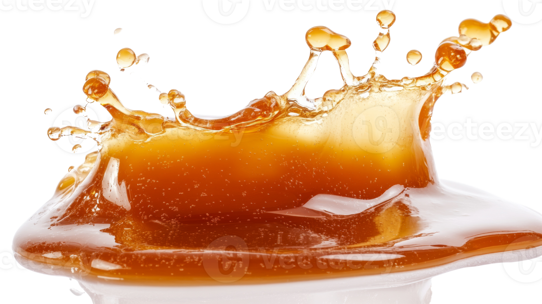 Amber Liquid Splashing Dynamically Forming A Crown png