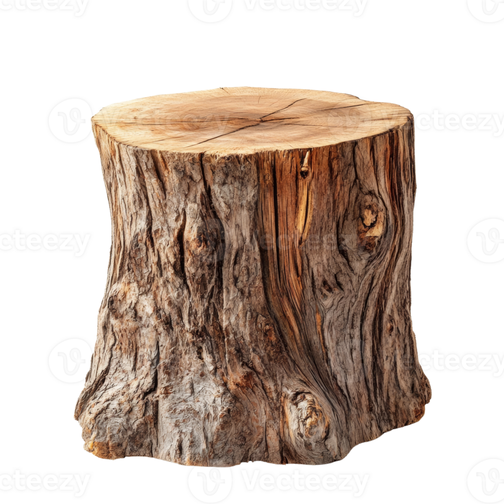Weathered Tree Stump Isolated On Black Background png