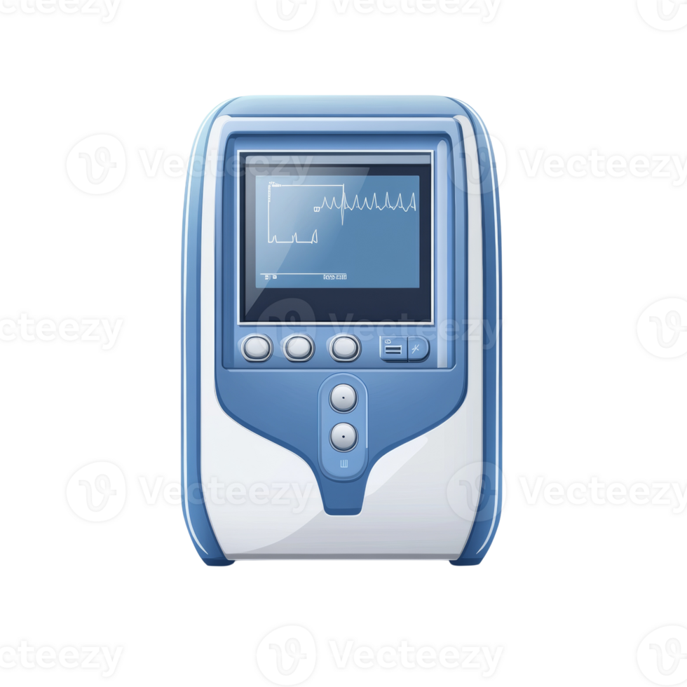 Portable Medical Device Showing Heart Rate Data png