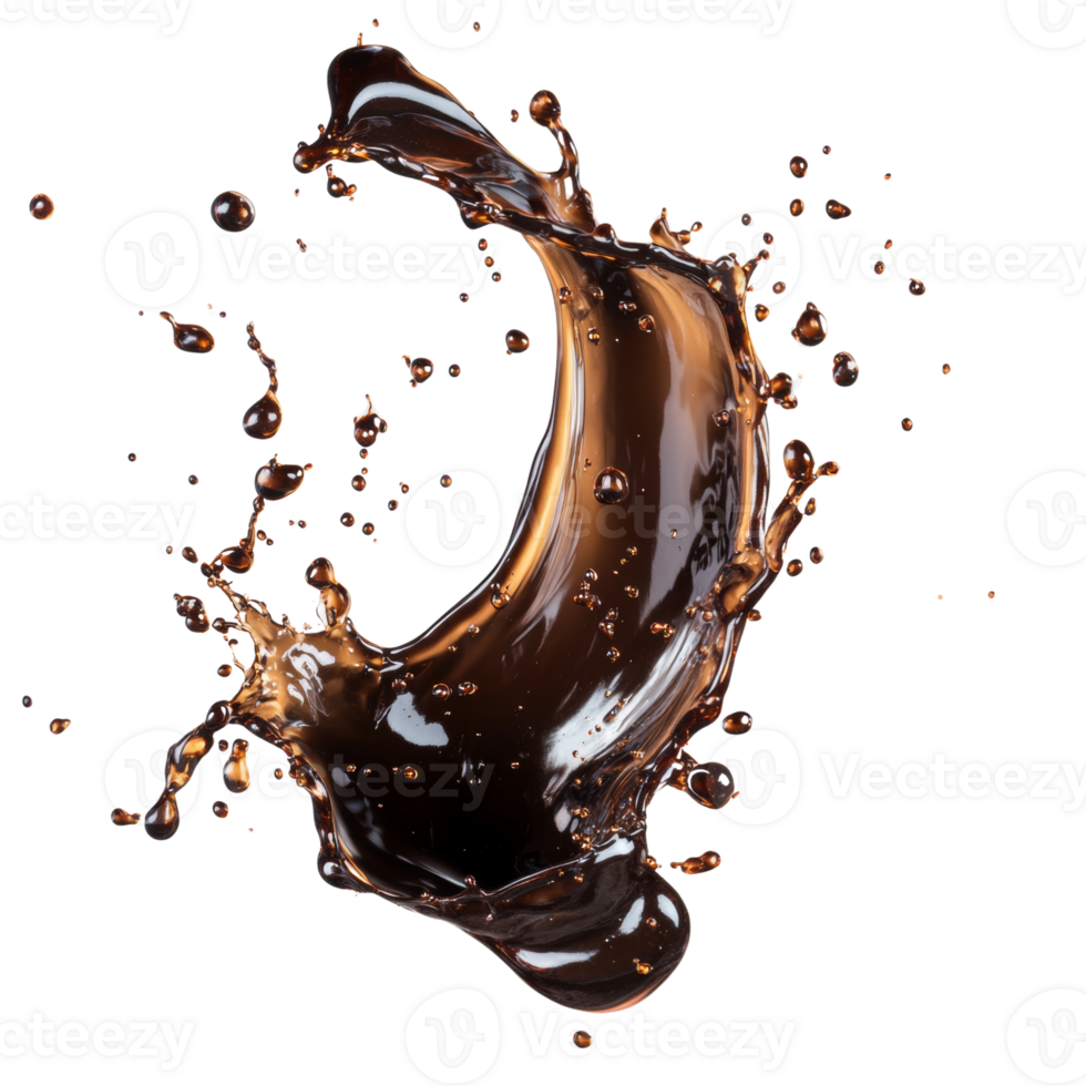 Dark Liquid Splashing Dynamically Against Black Background png