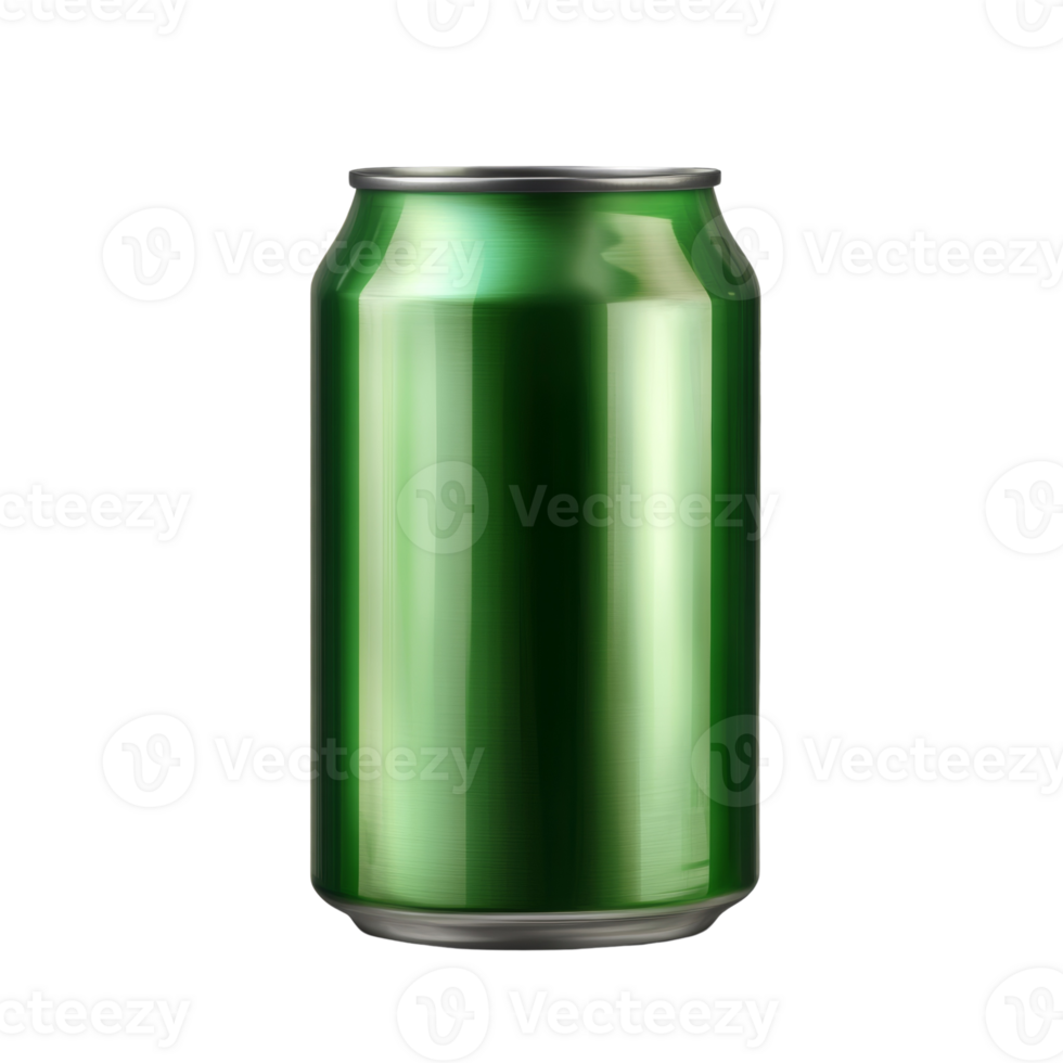 A Single Green Aluminum Beverage Can png