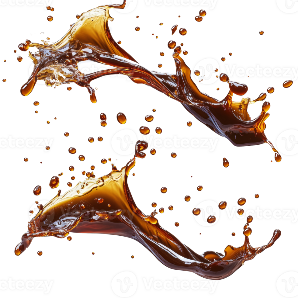 Dark Liquid Splashing Dynamically Across Black Background png