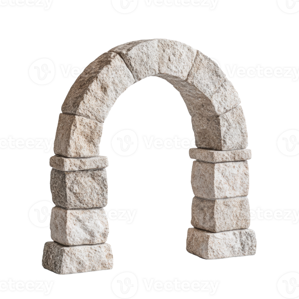 Stone Archway Structure Rustic Gateway Design png