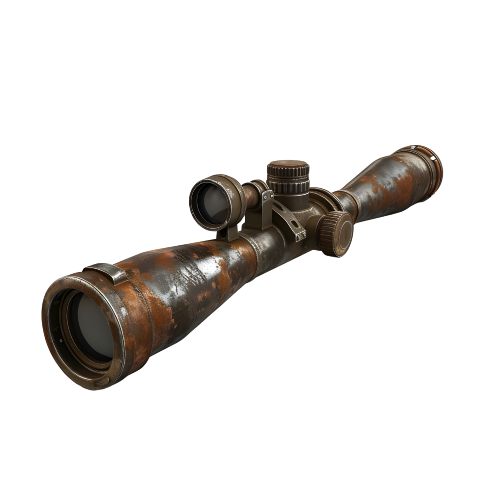 a rifle scope on a white background png