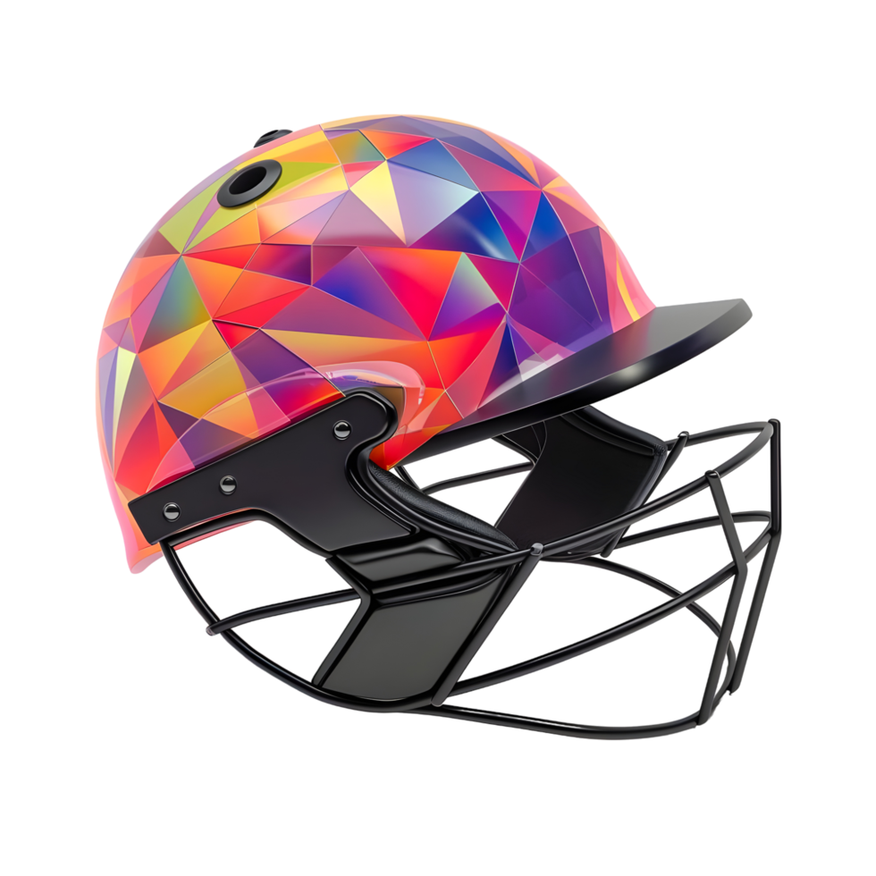 American Football Helmet with Abstract Design Isolated on Transparent Background png