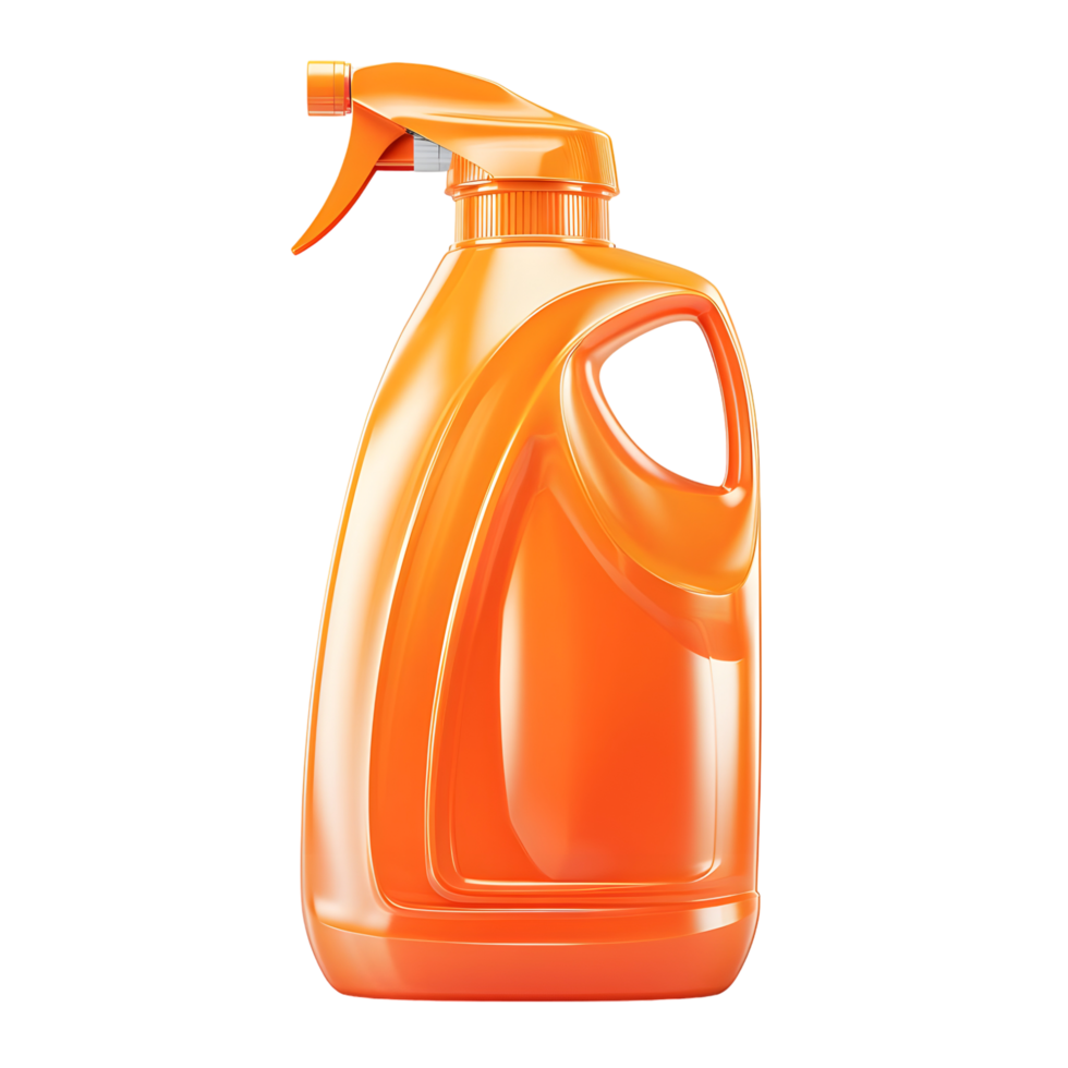 orange spray bottle on transparent background png