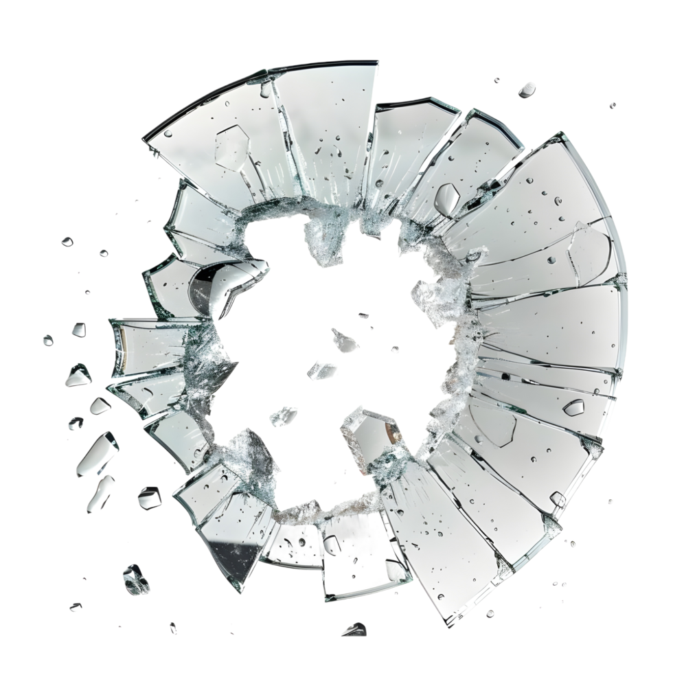 Shattered Glass Effect Isolated on Transparent Background png
