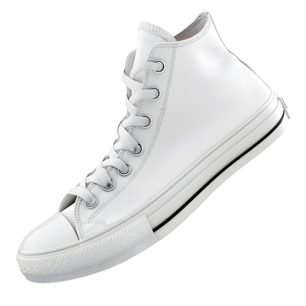 White sneaker on transparent background png