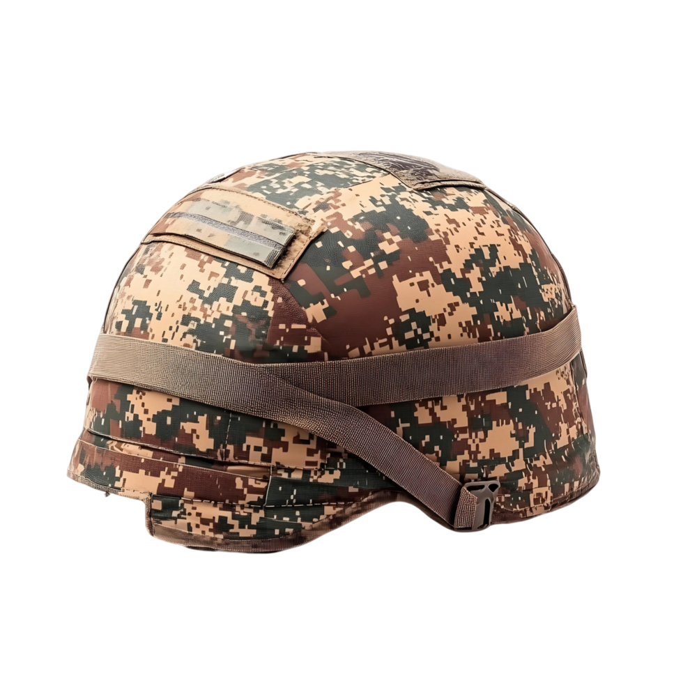 Tactical helmet with a strap for secure fitting png