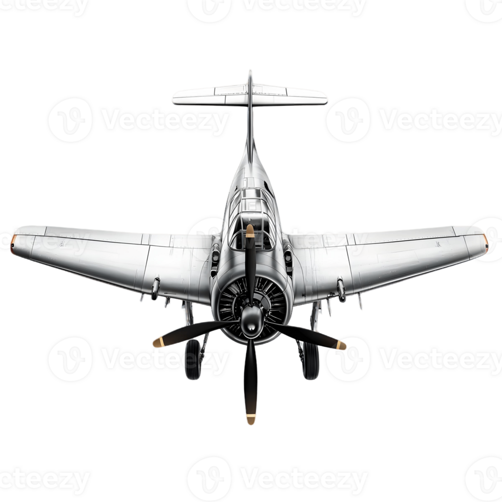 A silver airplane flying in the air on a black background png