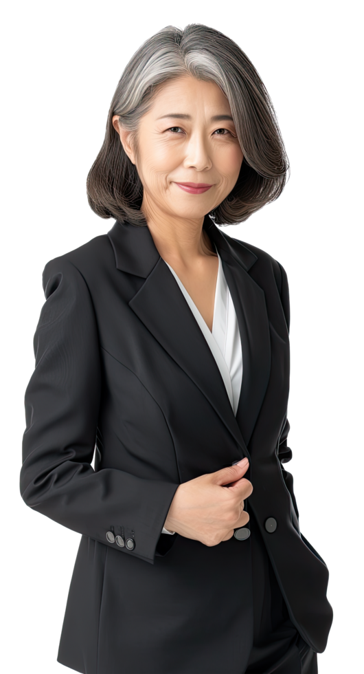 Ceo asian woman in a business suit png