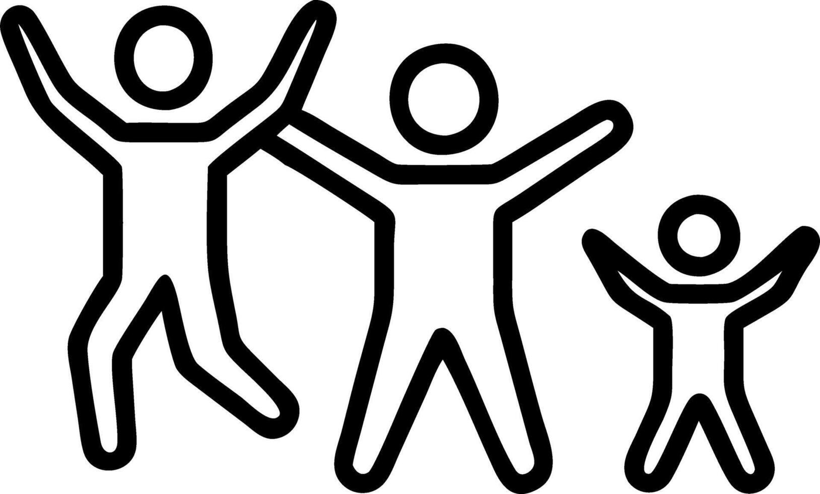 Family playing in the snow together with a plain background copy space below. Set 7 vector