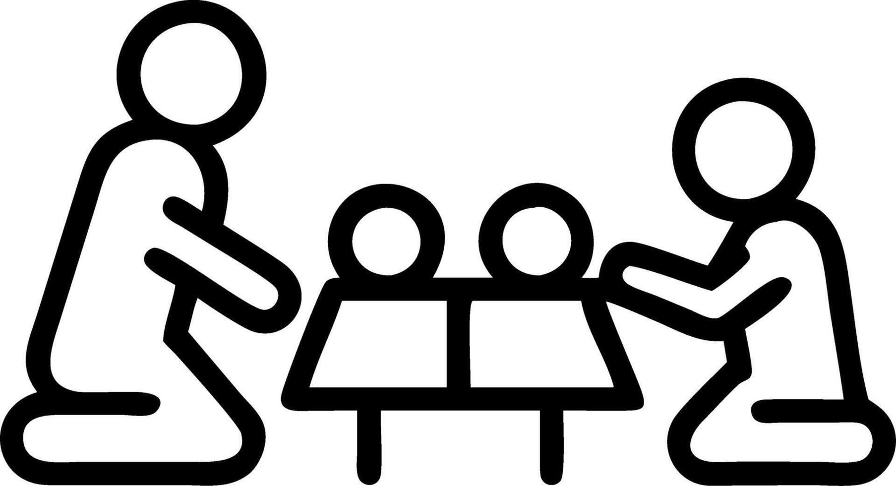 Family playing board games in the living room candid shot with copy spac vector