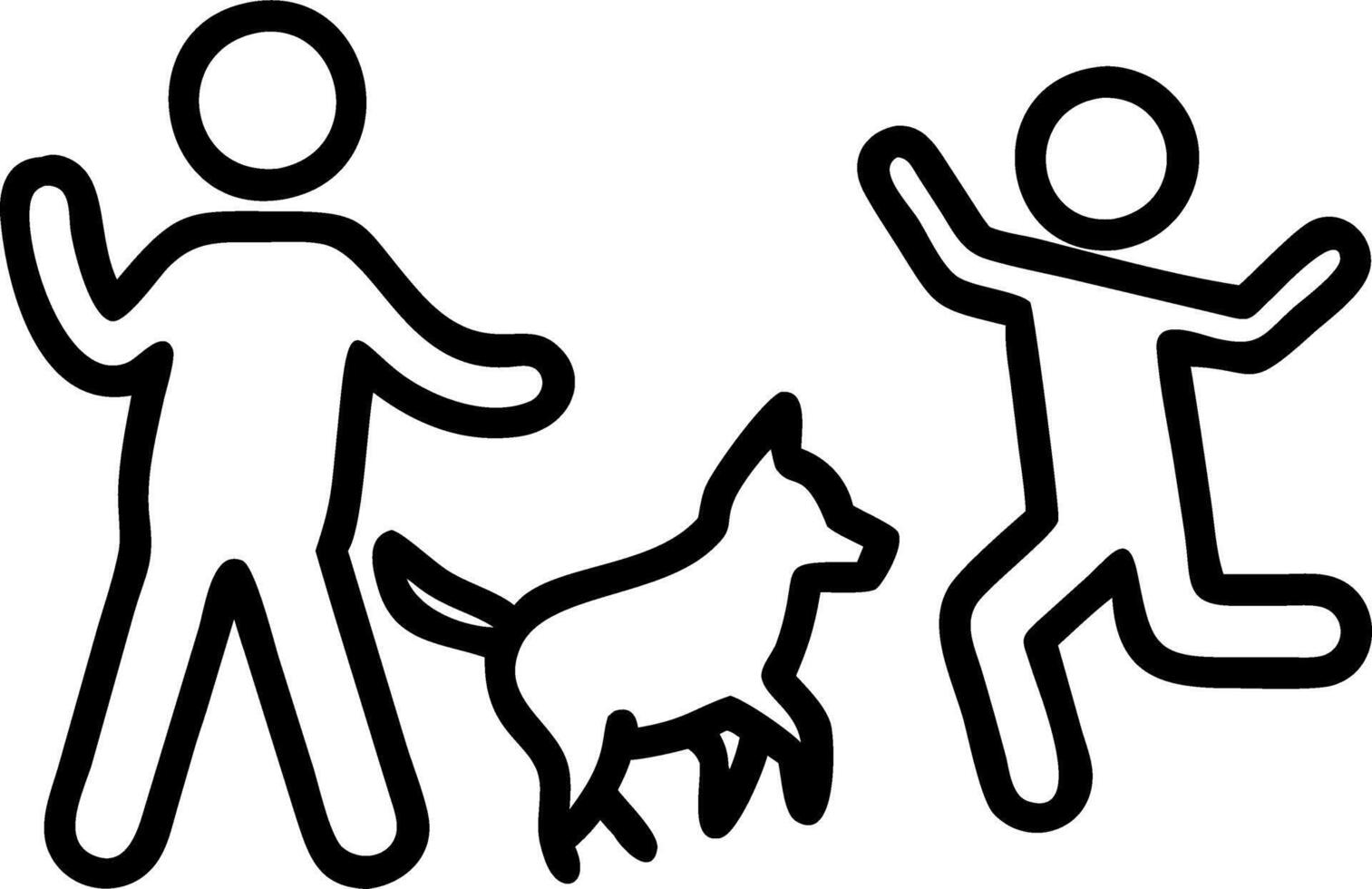 Family playing with pets in the living room capturing joyful moments and playful interactions copy space below. Set 2 vector
