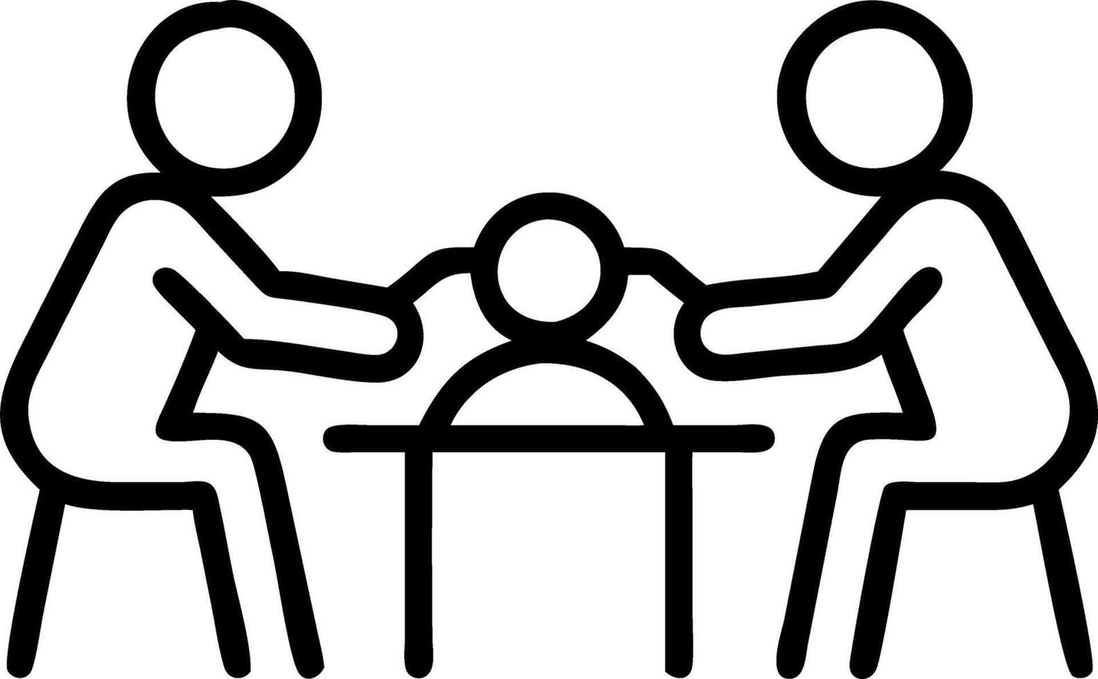 Family making handmade crafts together at the dining table showcasing creativity and collaboration copy space below. vector