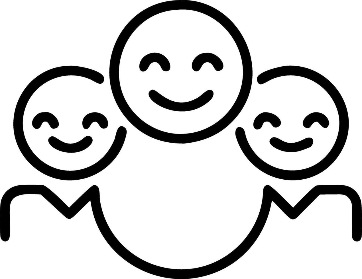 Family reunion picnic with smiling children and adults copy space on side. Set 2 vector