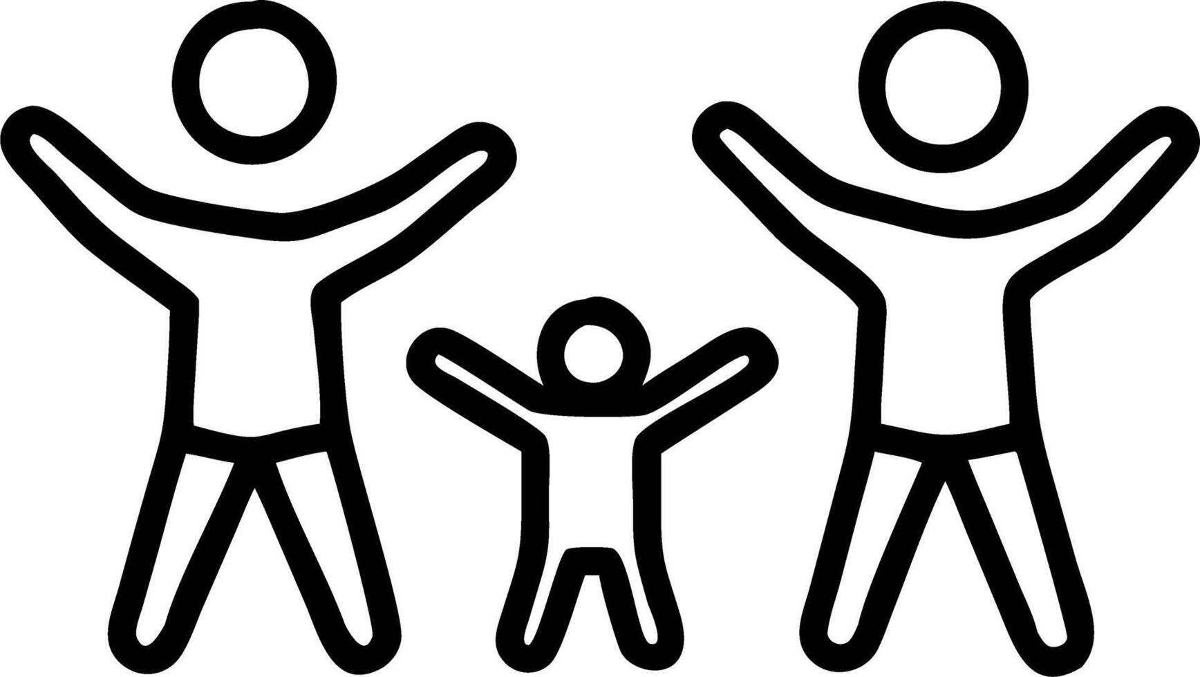 Family playing in the snow together with a plain background copy space below. Set 2 vector