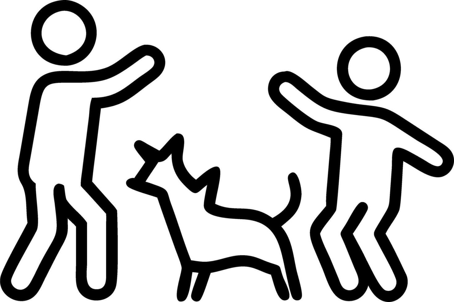 Family playing with pets in the living room capturing joyful moments and playful interactions copy space below. Set 3 vector