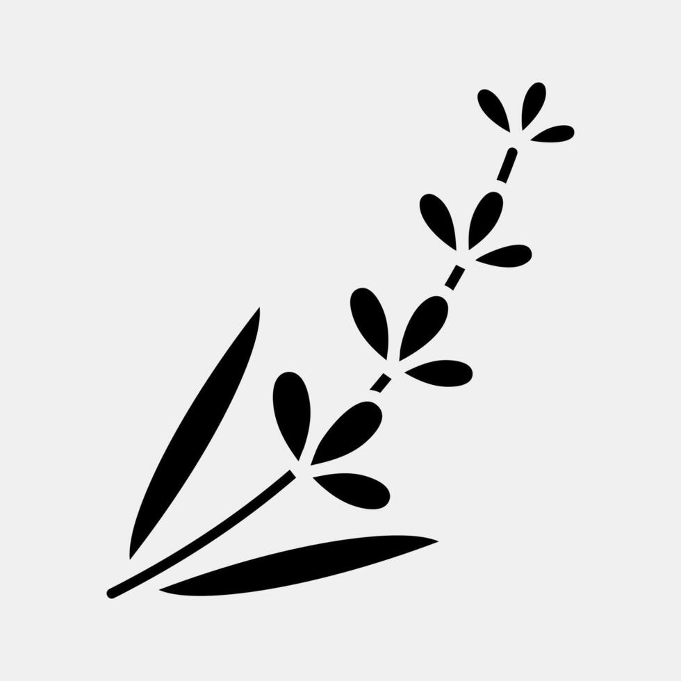 Icon lavender. Beautiful flowers elements. Icon in glyph style. vector