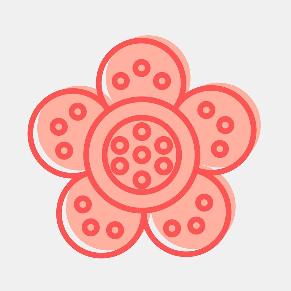 Icon rafflesia. Beautiful flowers elements. Icon in two tone style. vector