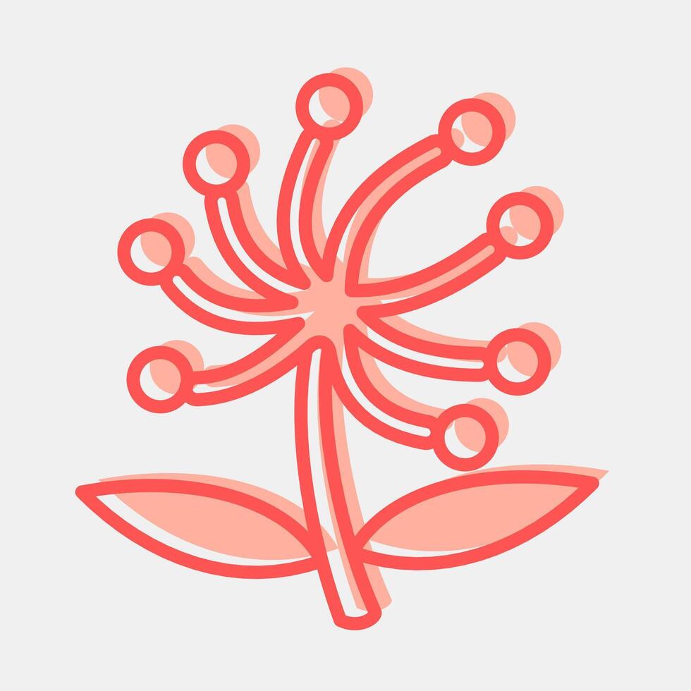 Icon dandelion. Beautiful flowers elements. Icon in two tone style. vector
