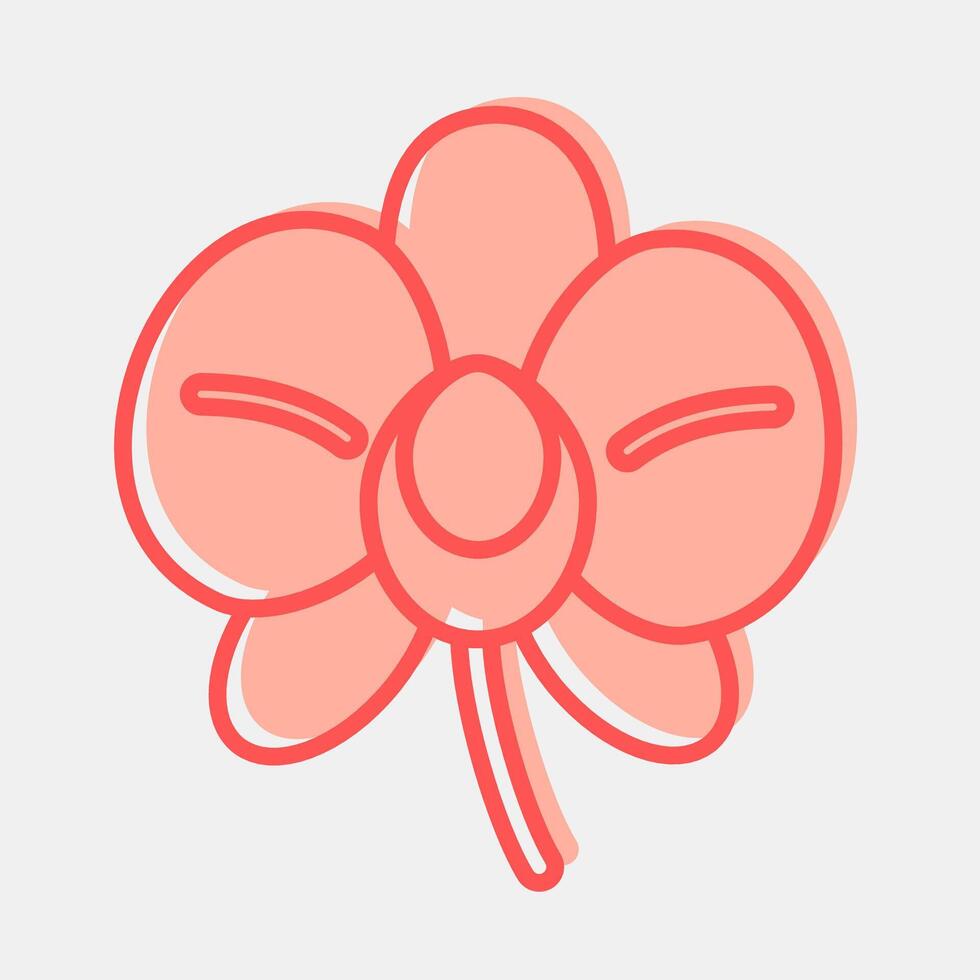 Icon orchid. Beautiful flowers elements. Icon in two tone style. vector