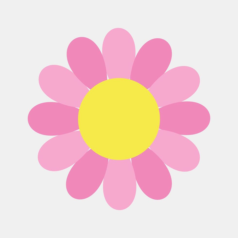 Icon aster. Beautiful flowers elements. Icon in flat style. vector