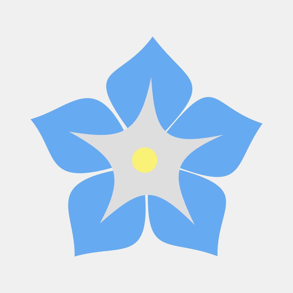 Icon morning glory. Beautiful flowers elements. Icon in flat style. vector