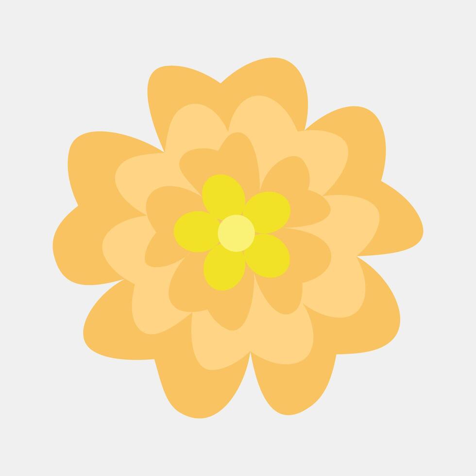 Icon marigold. Beautiful flowers elements. Icon in flat style. vector
