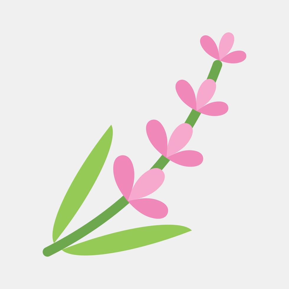 Icon lavender. Beautiful flowers elements. Icon in flat style. vector
