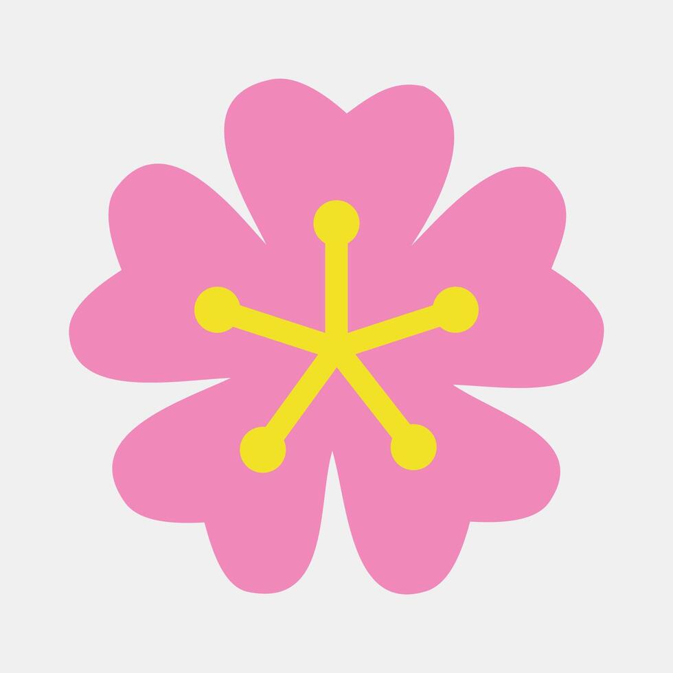 Icon sakura. Beautiful flowers elements. Icon in flat style. vector
